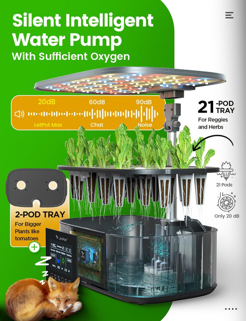 LetPot 21-Pod Hydroponic Max Growing System with Seeds