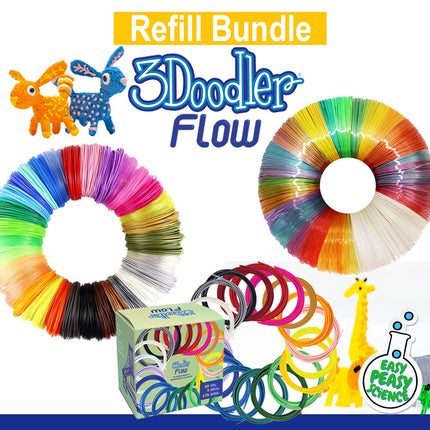 3D Flow Pen Refill Bundle - 1.75 plastic filaments image 0