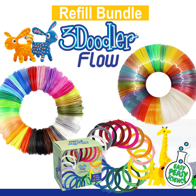 3D Flow Pen Refill Bundle - 1.75 plastic filaments image 0