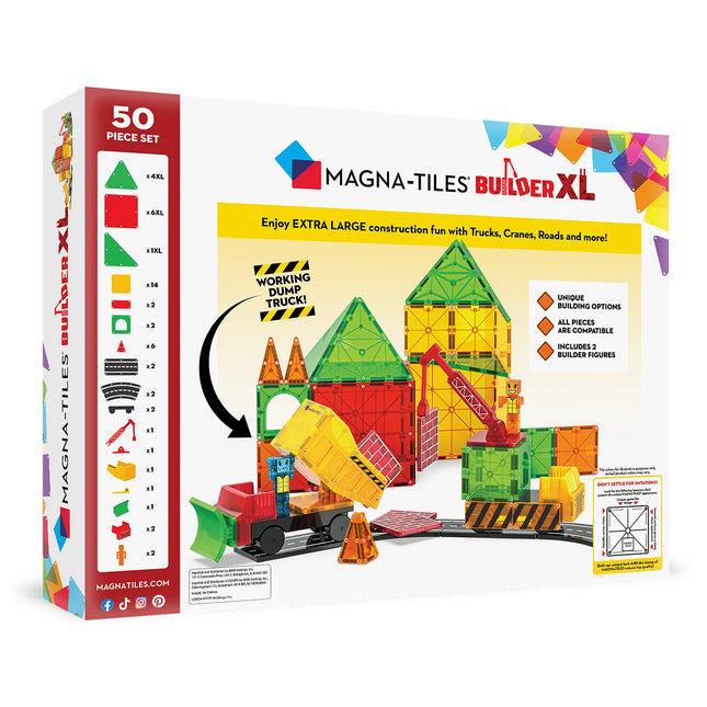 Magna-Tiles Builder XL 50-Piece Set