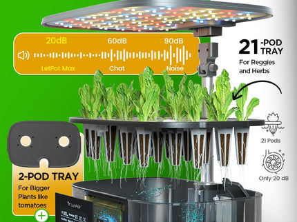 LetPot 21-Pod Hydroponic Max Growing System with Seeds