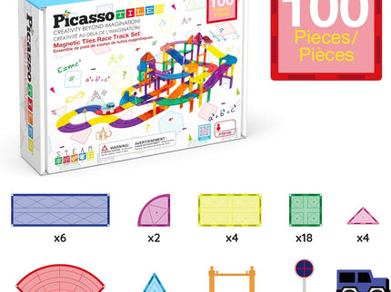 Picasso Tiles Race Track 100-Piece Set