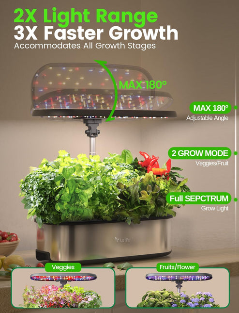 LetPot 12-Pod Hydroponic Growing System with Seeds