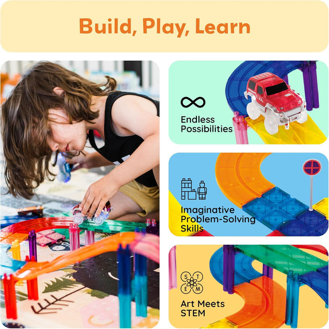 Picasso Tiles Race Track 100-Piece Set