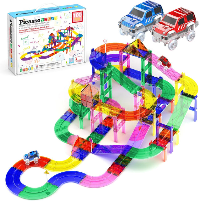 Picasso Tiles Race Track 100-Piece Set