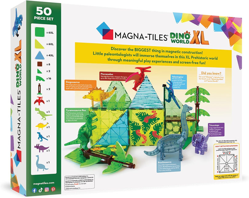 Magna-Tiles Dino World XL 50 Piece Set