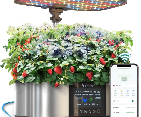 automatic hydroponic plant grow pot LetPot 21-Pod Hydroponic Growing System w/ Seeds – Easy Peasy Science