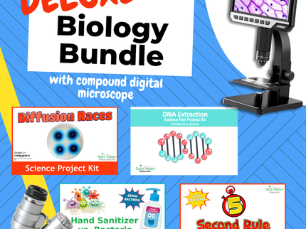 Deluxe Biology Bundle with Compound Digital LCD Microscope