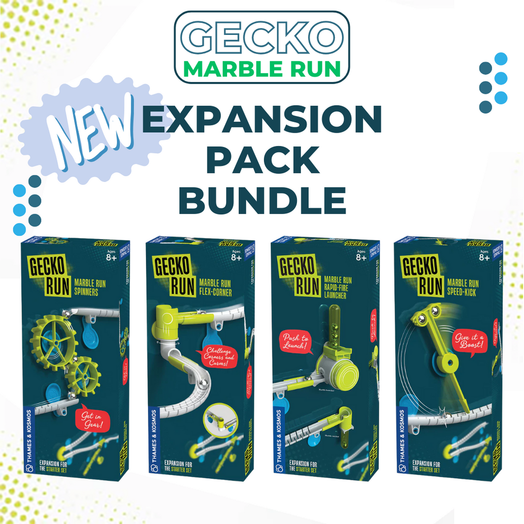 Gecko Marble Run New Expansion Packs Bundle – Easy Peasy Science