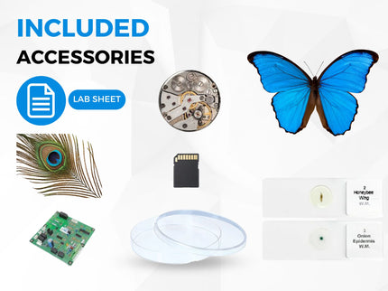Deluxe Biology Bundle with Compound Digital LCD Microscope