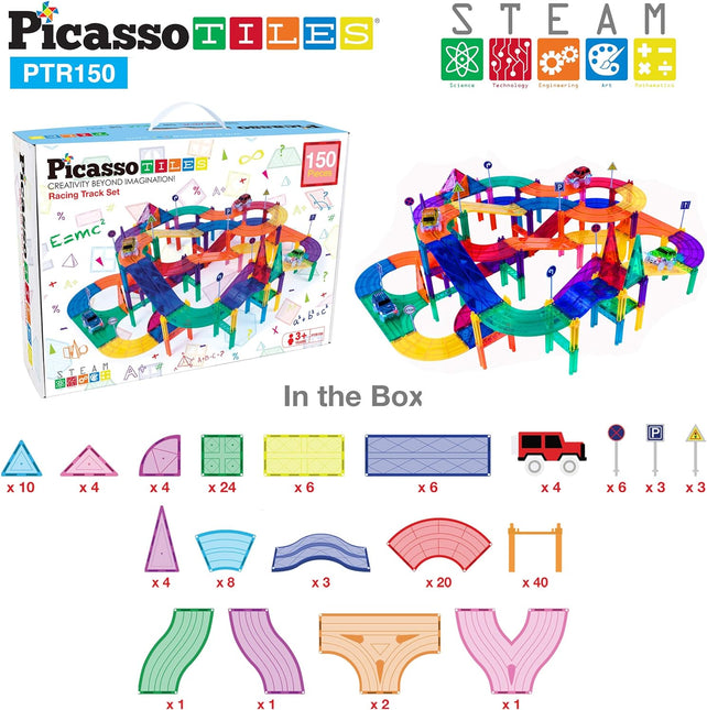 Picasso Tiles Race Track 150-Piece Set image 3