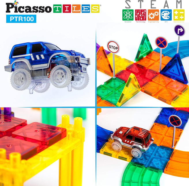 Picasso Tiles Race Track 150-Piece Set image 2