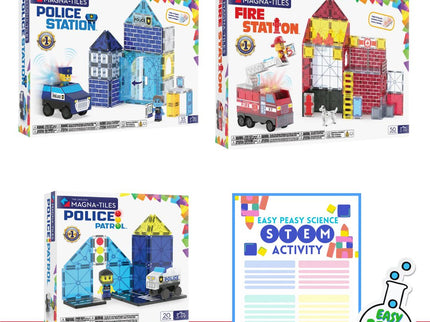 Police and Fire Magna-Tiles Bundle