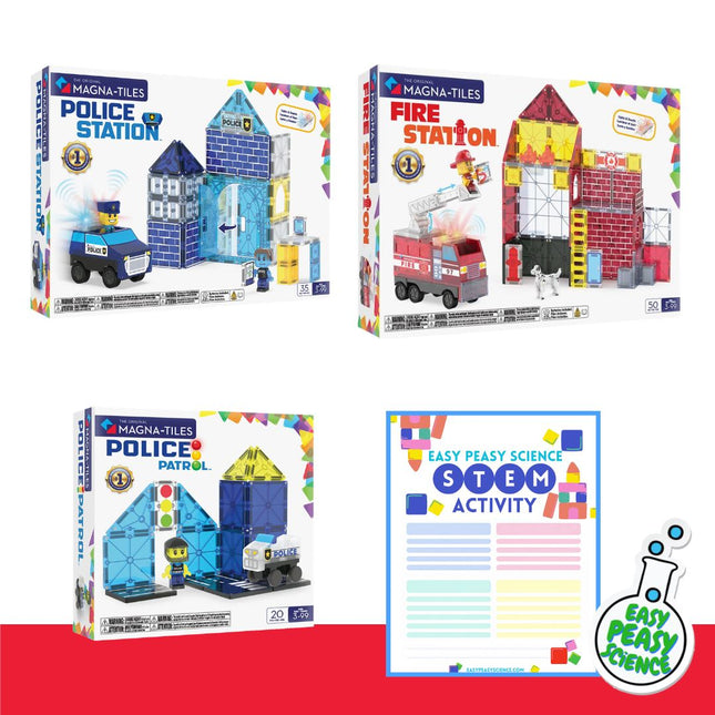 Police and Fire Magna-Tiles Bundle